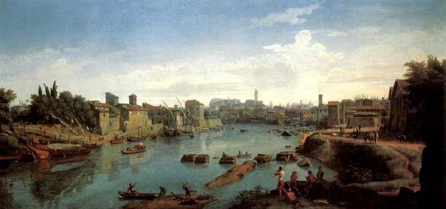 WITTEL, Caspar Andriaans van Rome, the Tiber near the Porto di Ripa Grande